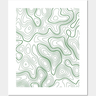 topoghraphic lignes pattern Posters and Art